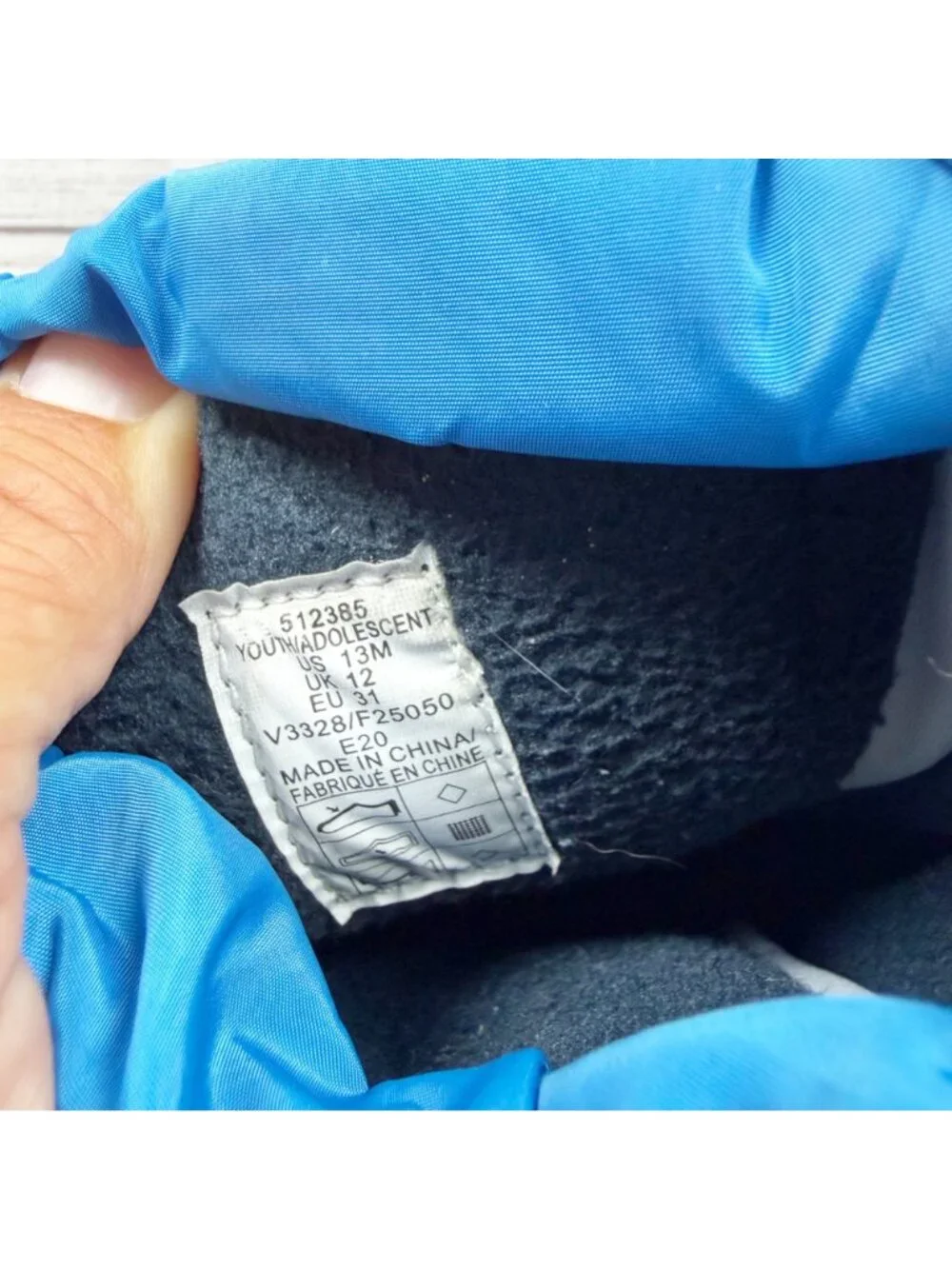 Lands End Toddler Snow Boots Blue Black Waterproof Adjustable Fit 13